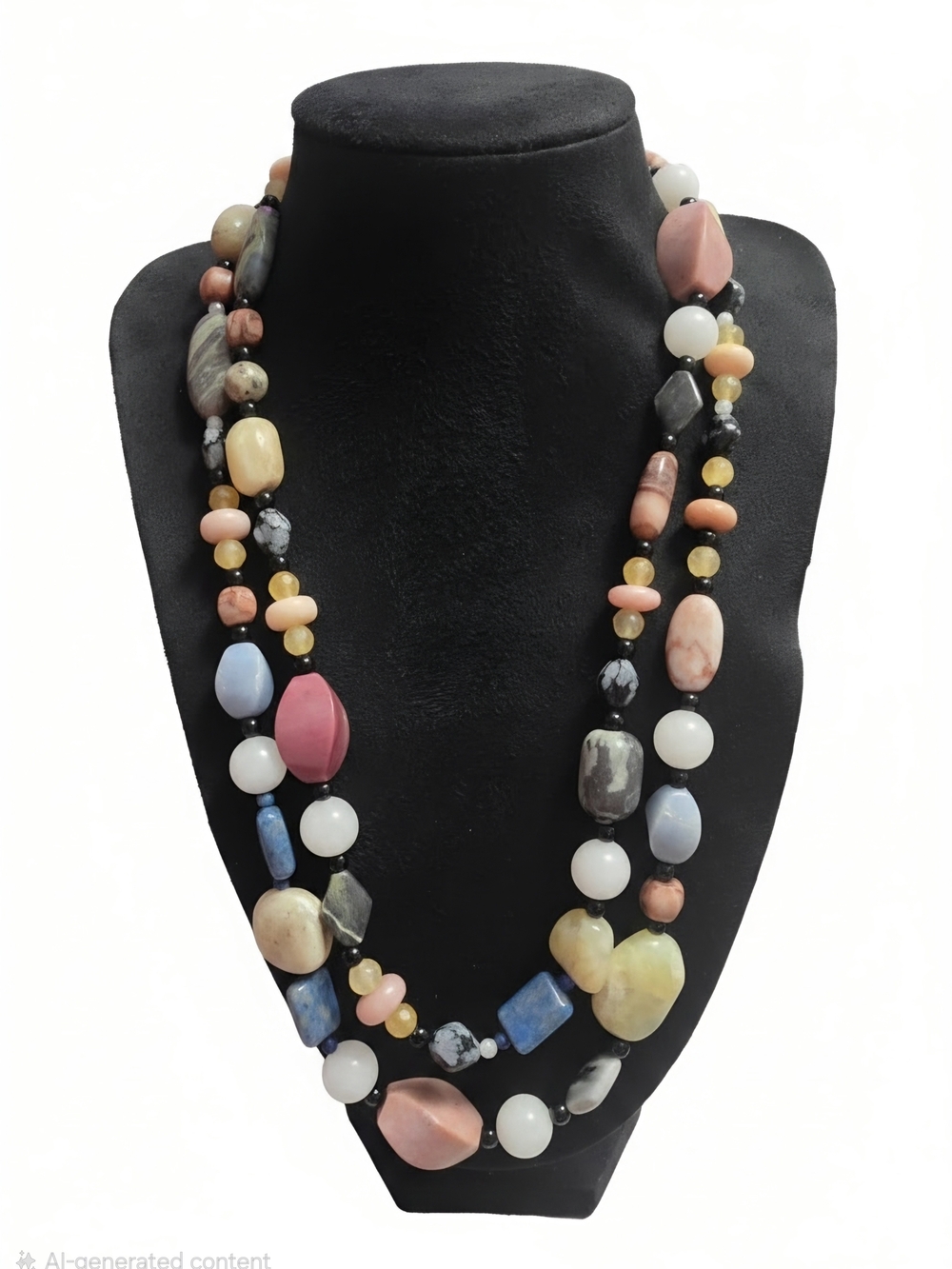 Jay King Multicolor Pink Blue Yellow Beaded Necklace